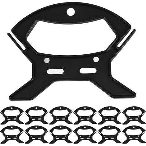 Enrouleur de Cordon Compact 13 Pièces en Plastique Noir Set de 13, pour Fil de Pêche et Câble Audio, Format 12x9cm, Usage Camping et Paquet à Dos (1/4)