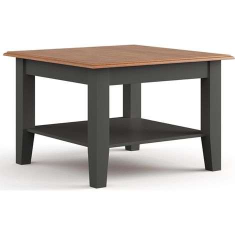 Couchtisch, Massivholz in grau mit Eiche Optik BORMIO-163