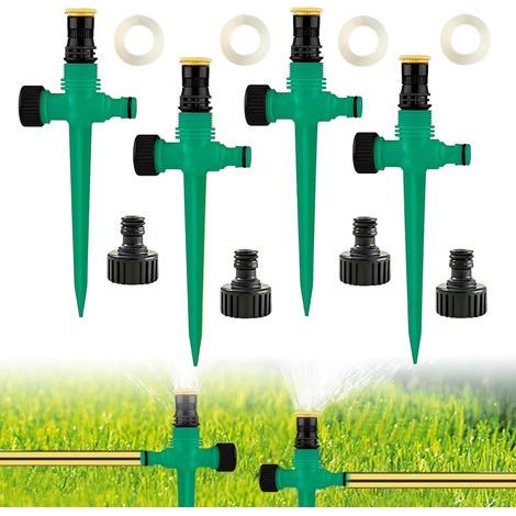 4-Piece Sprinkler Set, 360° Rotation, ABS Plastic, Adjustable, Garden Lawn (1/5)