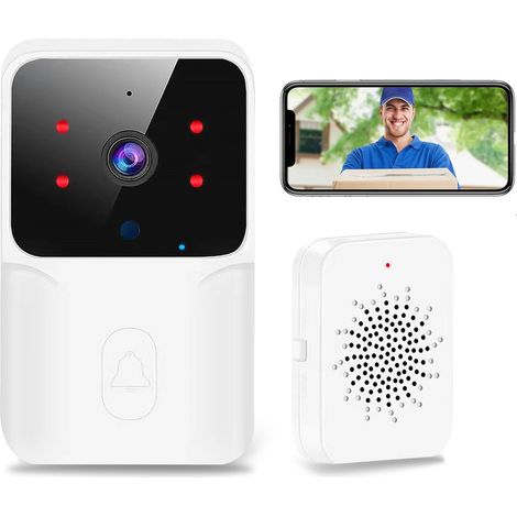 Videocitofono wireless generico con telecamera, sorveglianza con visione notturna HD 1080P, resistente alle intemperie, citofono domestico, supporta chiamate vocali bidirezionali