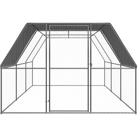 Maison Exclusive - Pollaio per Esterni 3x6x2 m in Acciaio Zincato