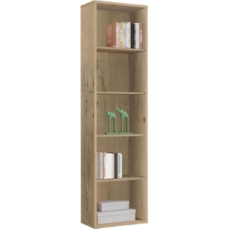 Librería alta color Roble Gold 167x52x33 cm Estantería estrecha
