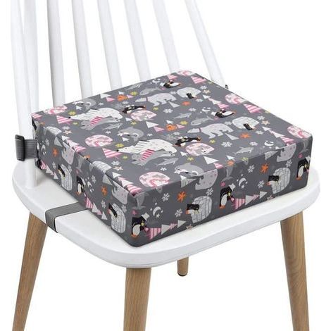 Réhausseur Coussin de Siège Chaise Enfant Portable Coussin Chaise Haute Bébé Carré Rehausseur de Siège(Ours) (1/4)