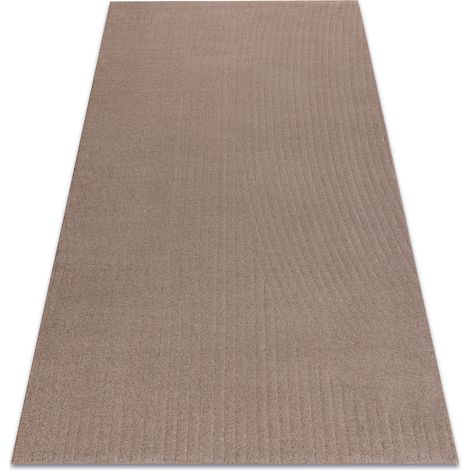 Wollteppich TEXTURA 488.12.LA600 OSTA - Wellen, geometrisch strukturell braun brown 160x230 cm