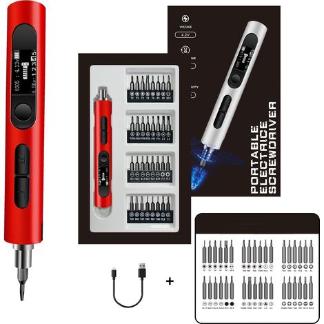 Mini-tournevis électrique 32 en 1, kit de tournevis électrique sans fil de précision pour la réparation de téléphones portables (1/5)