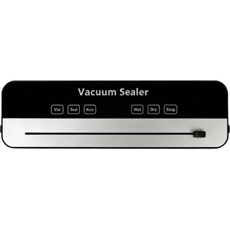 Vakuumiergerät mit integriertem Cutter, kompaktes Vakuumiergerät, weiß, inklusive 10 Vakuumbeuteln (1/5)