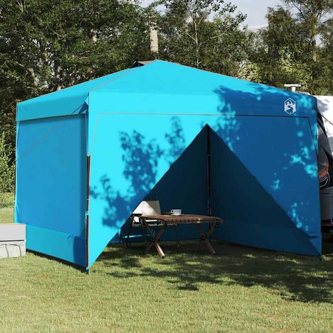 Pavillon-Zelt Blau 290 x 290 x 251 cm Stoff