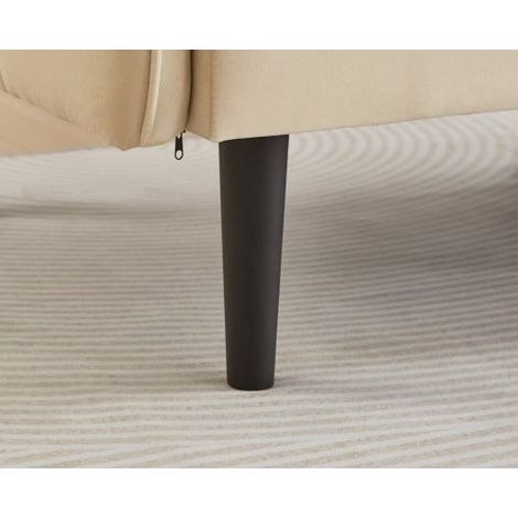 Canapé-lit réglable 2 en 1 — Deux places, tissu velours, accoudoirs rabattables, se transforme en couchage (1/4)
