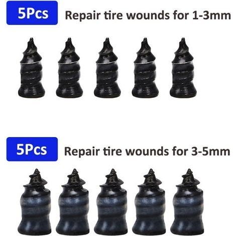 10pcs (Grand + petit) clous de réparation de pneus sous vide patch rapide pneus vélo colle clous champignons clous Lossless (1/5)
