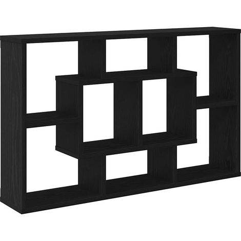 Maison Exclusive - Scaffale da parete Rovere Nero 85 x 16 x 52,5 cm