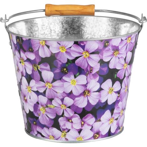 Eimer Strend Pro, 5 Liter, Metall, Aufdruck Blumen/Obst, verschiedene Arten