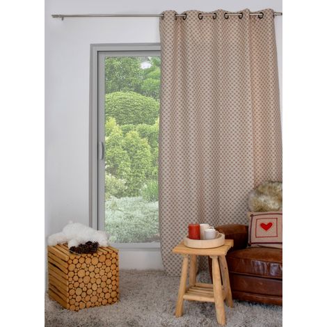 Rideau montagne naturel 180x240cm - 180x240cm - Lin (1/2)