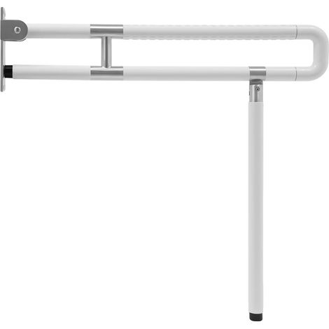 Rampa de seguridad plegable, materiales de alta resistencia, superficie antideslizante, BLANCA, 75 cm (1/2)