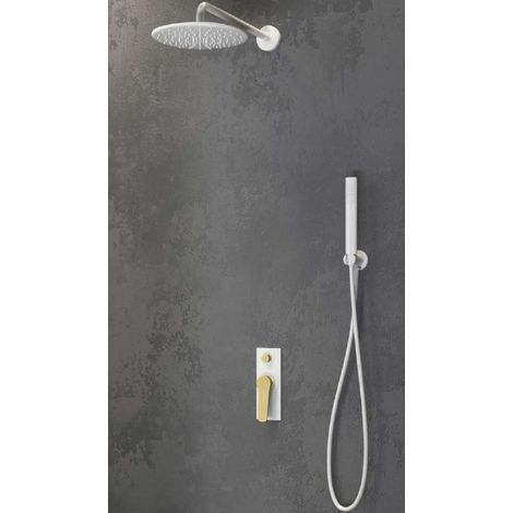 Ensemble de douche à encastrer ANDARE avec douchette-Chrome blanc et bronze---Chrome blanc et bronze (1/5)