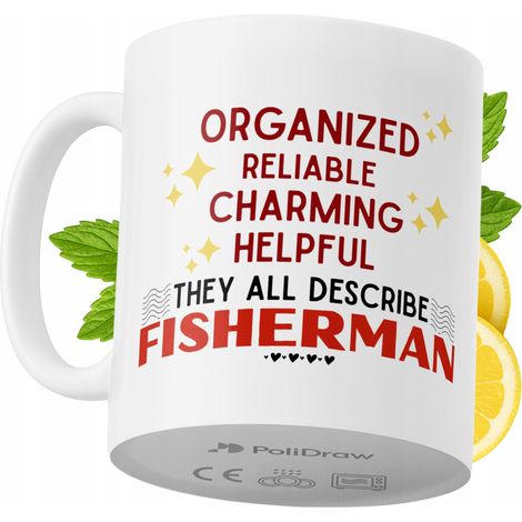 Taza de café/té divertida con diseño de texto humorístico para pescadores. Taza ideal para cumpleaños, santos y días festivos. Taza premium para ocasiones especiales en casa, la oficina o el trabajo.  (1/5)