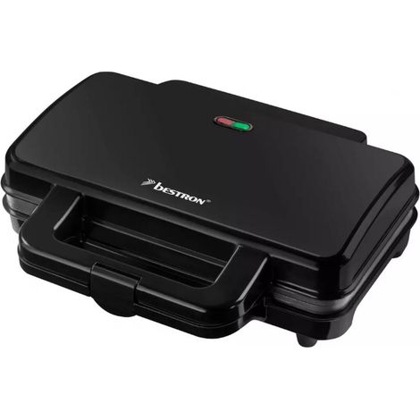 Bestron XL Sandwich Maker, Tostapane per 2 sandwich a forma di conchiglia, ideale per sandwich americani, con regolazione automatica della temperatura e indicatore di prontezza, Colore: Rame (1/4)