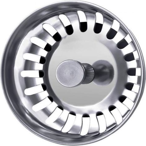 Plug Évier - Filtre Évier Inox 304 - Diamètre Trou 78 mm - Bouchon Filtrant Universel pour Évier Cuisine Lavabo Atelier - 1 Pièce