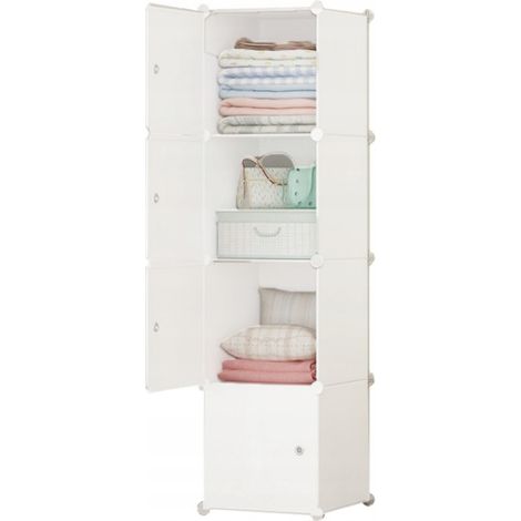 Kleiderschrank Weiß Modularer 147x39x37 cm (1/3)