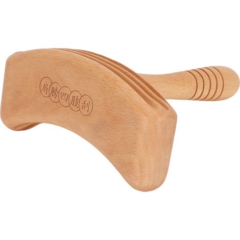 Planche de Gua Sha en Bois de Hêtre Poli, Outil de Râclage Robust et Lisse pour Bras, Jambes et Dos, Usage Polyvalent (1/5)