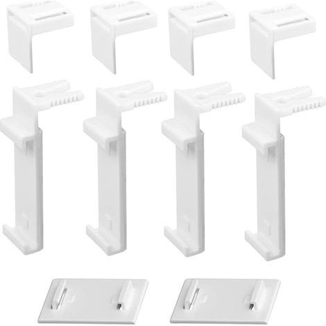 4 Ensemble de Accessoires pour Stores enrouleurs,Support de Serrage pour Store Enrouleur,sans perçage,réglable de 1,6 à 2,2 cm,pour Stores Enrouleurs, Volets Occultants (1/5)
