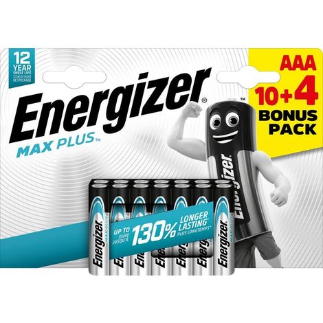 Pack de 10+4 pilas alcalinas AAA, 1,5 V, ENERGIZER ENERGIZER