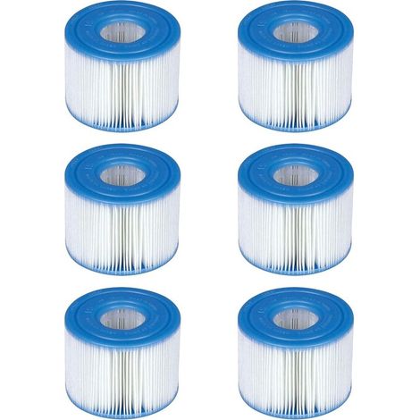 Lot de 6 cartouches Intex PureSpa type S1 Easy Set, compatibles B01HMXBDGM, réf. 29001E (1/5)