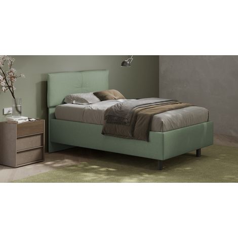 Letto contenitore 122x200 – Design essenziale e praticità quotidiana - MUST  Verde salvia