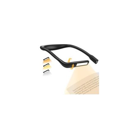 3 Couleurs Lampe de Lecture de Cou Rechargeable Liseuse lampe de cou pour Lire au Lit Protection des Yeux, Luminosité Réglables lampe a livre Ergonomique Confortable Flexible pour tricoter Réparation