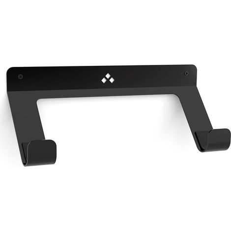 Rei Supporto murale skateboard nero opaco acciaio 24x13x32 cm (1/2)