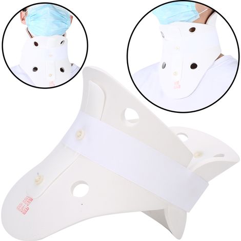 Collier Cervical Orthopédique pour Torticolis - Dispositif de Soutien Vertébral - Blanc (1/5)