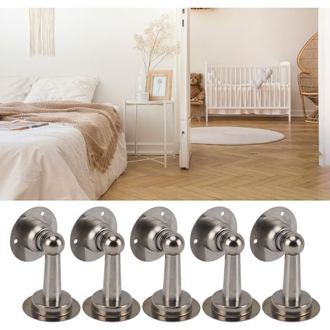 Dickwandiger Türstopper aus Edelstahl, starker magnetischer Türstopper, kann als Boden- oder Wandstopper verwendet werden. (1/5)