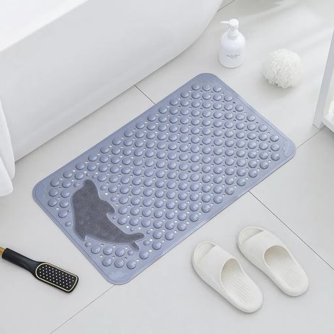 Alfombrilla para bañera/ducha, alfombrilla antideslizante para ducha, 35x70cm, alfombrilla antideslizante para baño, alfombrilla para baño con ventosas, alfombrilla para ducha con función de masaje, g (1/5)
