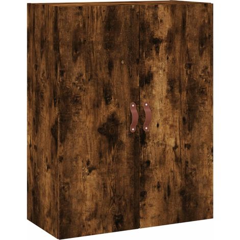 Armoire murale Salon,Meuble bas de Rangement,Meuble TV chêne fumé 69,5x34x90 cm -23858 (1/5)