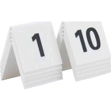 Securit Tischnummern-Set weiß 10 Teile