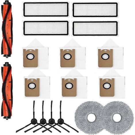 Filtre pour aspirateur brosse pour aspirateur Filtre de brosse pour aspirateur filtre de Accessoires Lot pour RV3 Robot Aspirateur Dust Bags HEPA Filtre Serpillière Main Side Brosse pièce détachée piè (1/5)