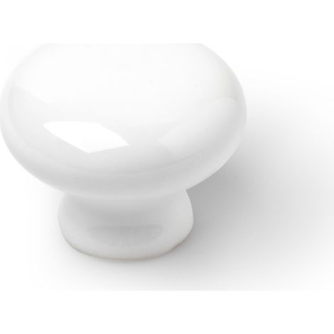 Pomo para Mueble  Estilo Clásico  Fabricado en Porcelana  Acabado en Blanco  Medidas 353526 mm  Sistema de Fijación Atornillado  Incluye Tornillos M4  2 Unidades -