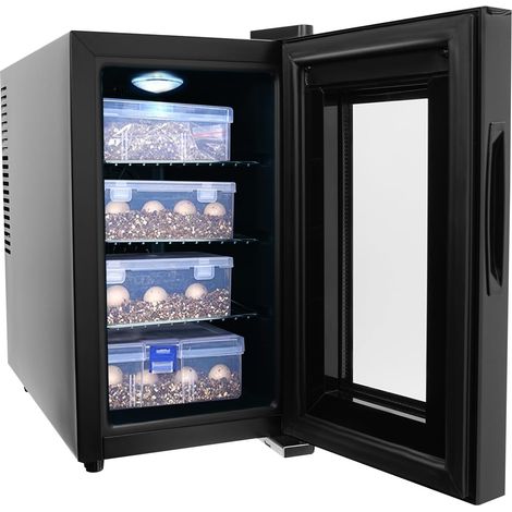 Incubatrice per tartarughe da 23 litri, incubatrice completamente automatica per uova di rettili, incubatrice da laboratorio con controllo preciso della temperatura e display a LED