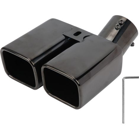 Sorties d'échappement doubles arrière en titane noir pour Alphard, diamètre intérieur 63mm/2.5 pouces, style sport (1/5)
