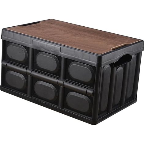 Caja organizadora plegable para coche, organizador de gran capacidad, accesorios para maletero, estuche para botellas. (1/5)