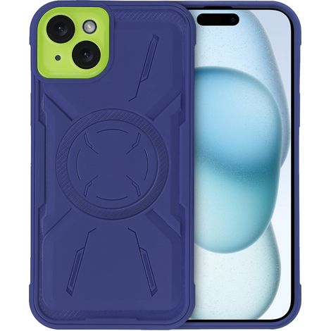 Custodia per iPhone 15 Plus, Erbord Armor Mag per MagSafe, blu (1/5)