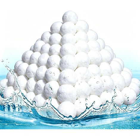 Piscine à Balles Filtrantes,Boules de Filtre de Piscine Réutilisables,Systèmes de Filtration de Piscine 800g Balles Filtrantes pour Systèmes de Filtration de Piscine Filtres à Sable à Eau (1/5)