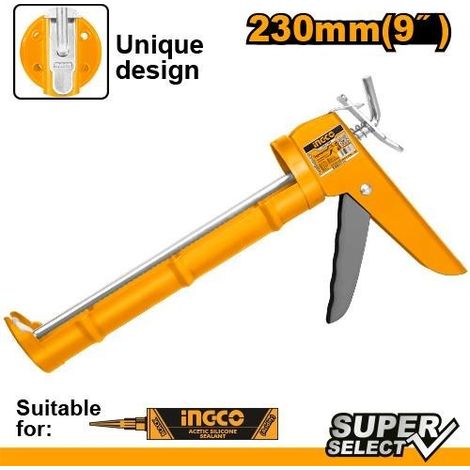 INGCO PISTOLA SILICONA CREMALLERA 230 mm.HCG1809