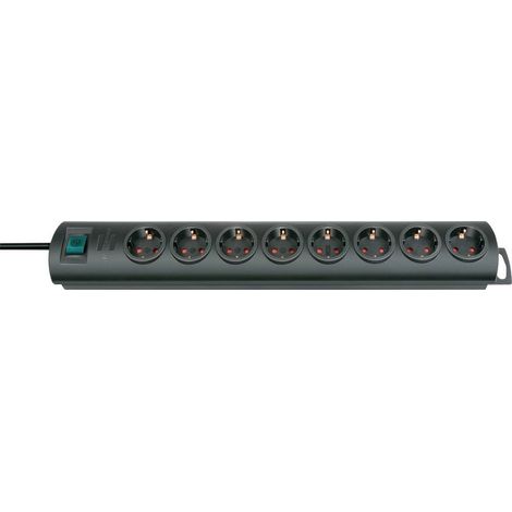Brennenstuhl 1153300128 Multipresa con interruttore 8 scomparti Nero Schuko 1 pz.