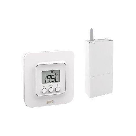 Delta Dore – Thermostat d'ambiance radio pour PAC réversible monozone – Programmation hebdomadaire – Compatible avec pompe à chaleur – Tybox 5150 (1/6)