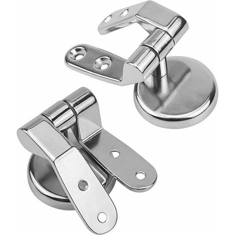 Abattant Remplacement WC Charniere Inox Charnières pour Abattant WC,Siège de Toilette en Bois/Plastique (1/5)