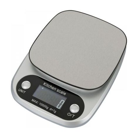 Elektronische Waage aus Edelstahl 10kg/1g, digitale Küchenwaage, Gramm und Unzen zum Kochen und Backen (1/5)