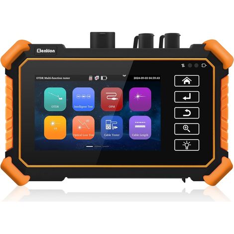 OTDR Fiber Optic Tester 1550nm 26/24dB, Fiber Optic Tester Supports OPM, LS, OLS, VFL, Event Map, UTP/RJ45 Cable Testing TDR / Cable Length Tester (1/5)