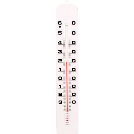 Termómetro de plástico blanco 41 cm sin mercurio