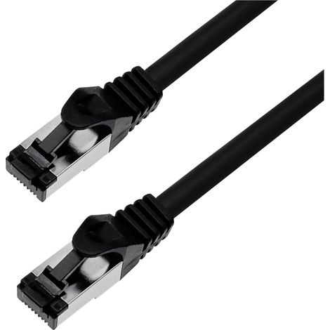 BKL Electronic 144004 RJ45 Patchkabel CAT 8.1 S/FTP 3 m Schwarz Halogenfrei 1 St.