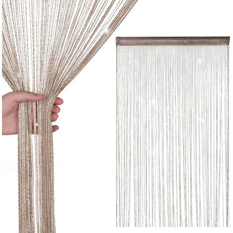 Rideau anti-mouches en plastique - 100 x 200 cm - rideaux décoratifs - rideau de porte - moustiquaire de porte - pour porte, fenêtre - 2 pièces (1/5)